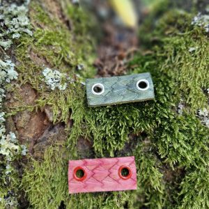 Bijou de chaussure en cuir : Écailles de dragon (paire)