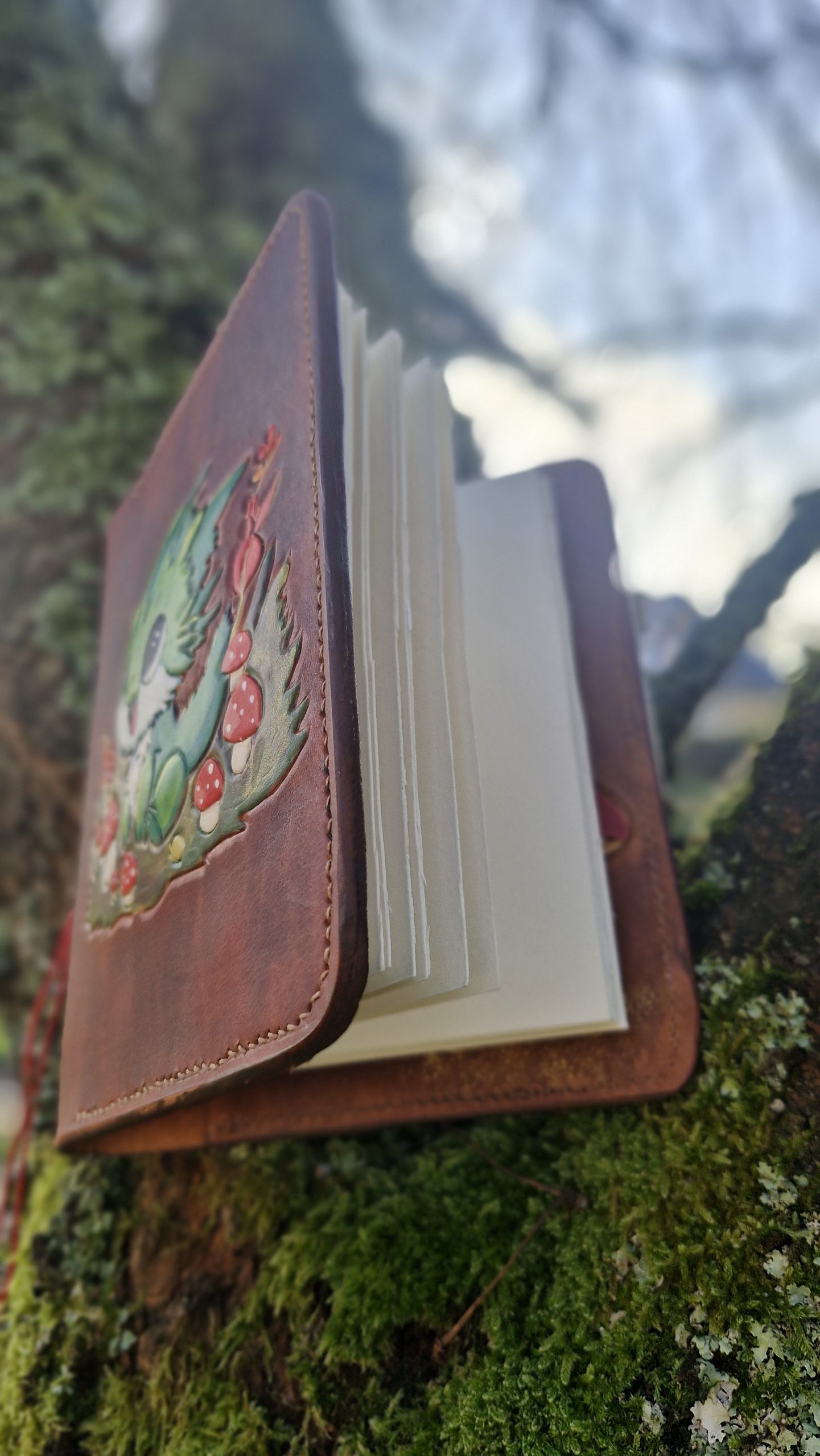 Grimoire en cuir carnet à dessin