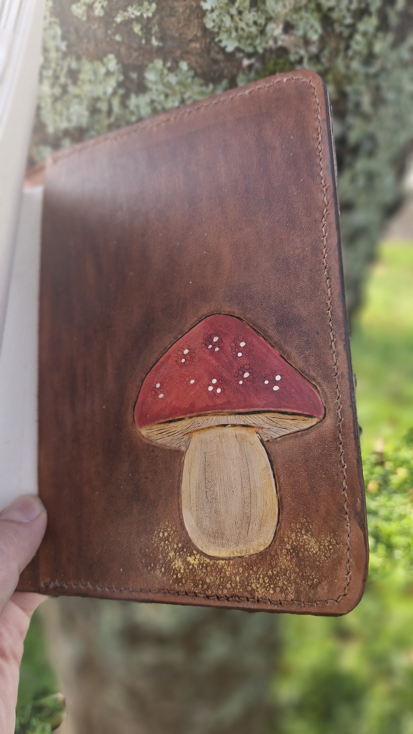 Grimoire en cuir carnet à dessin