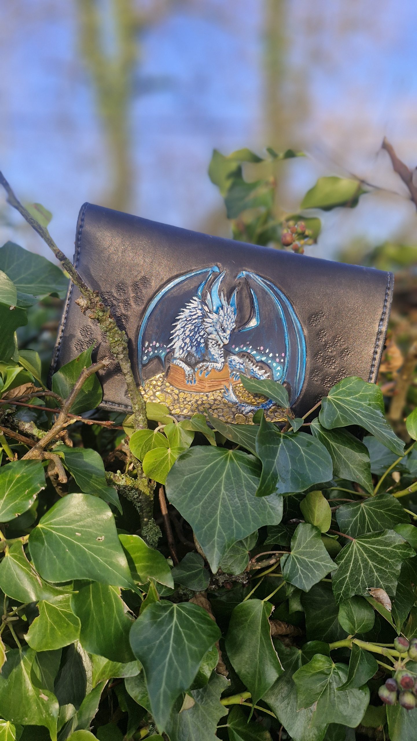 Porte-chéquier en cuir personnalisable