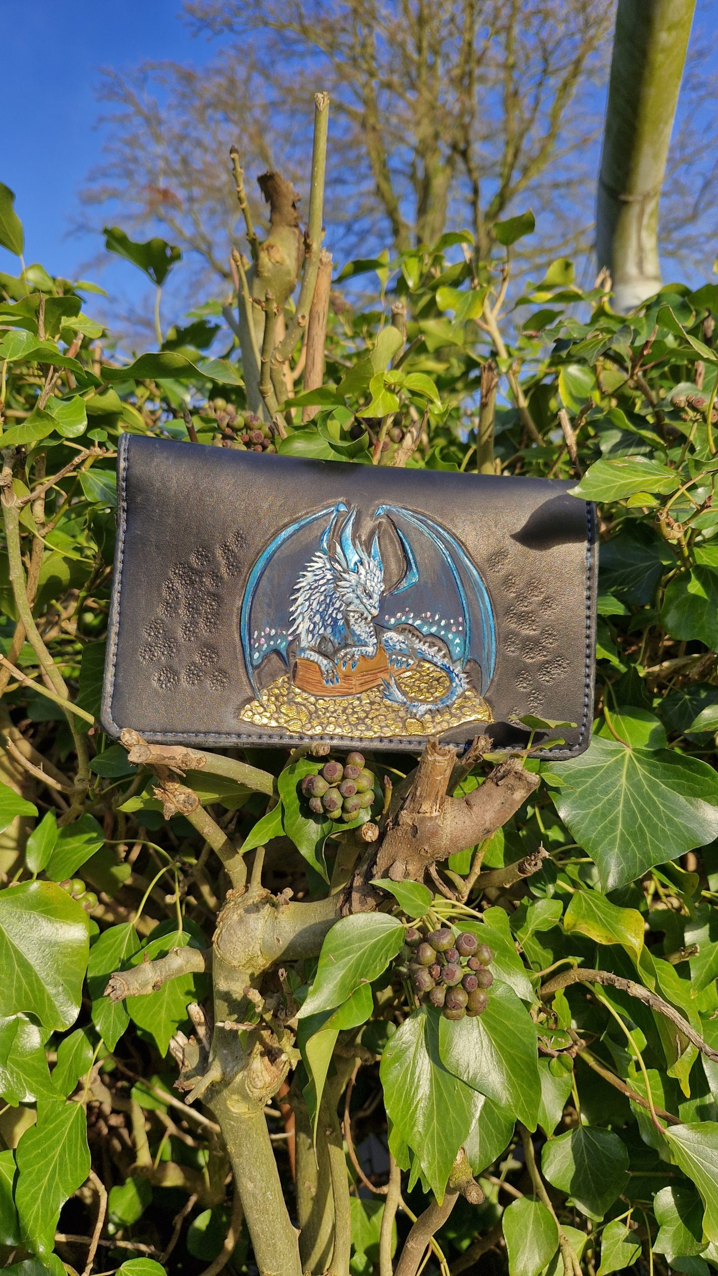 Porte-chéquier en cuir personnalisable