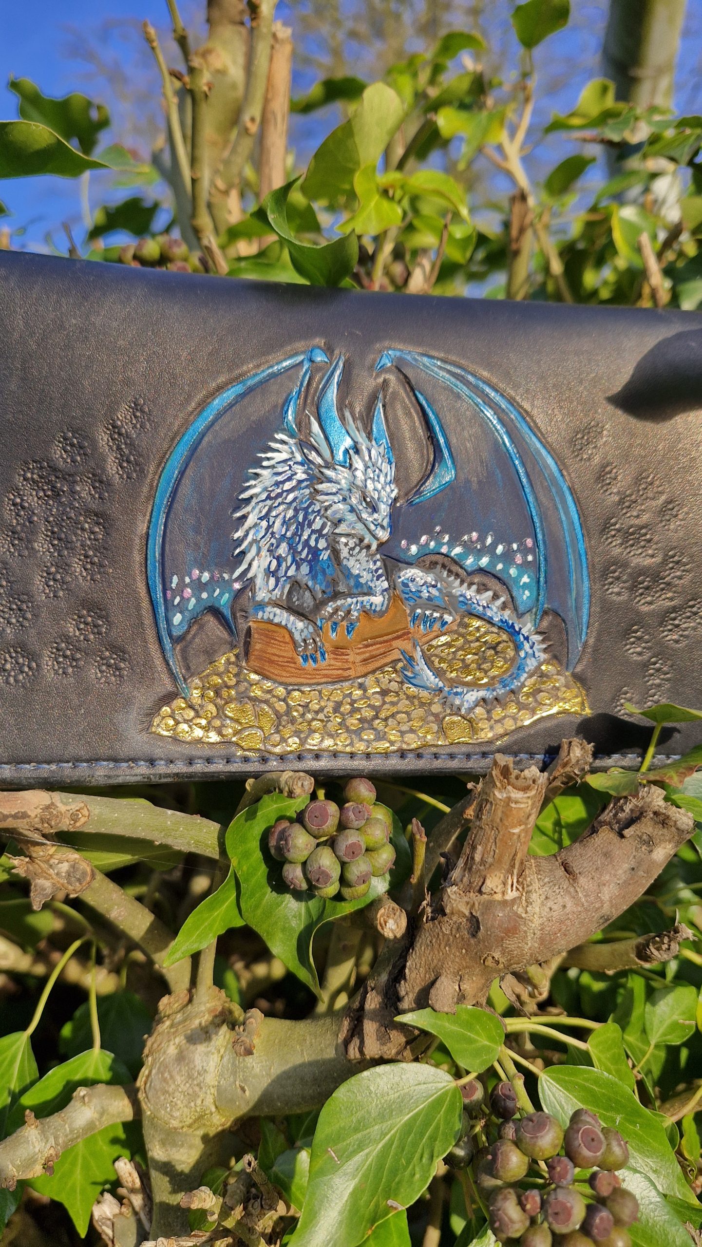 Porte-chéquier en cuir personnalisable