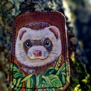 Porte carte Furet en cuir